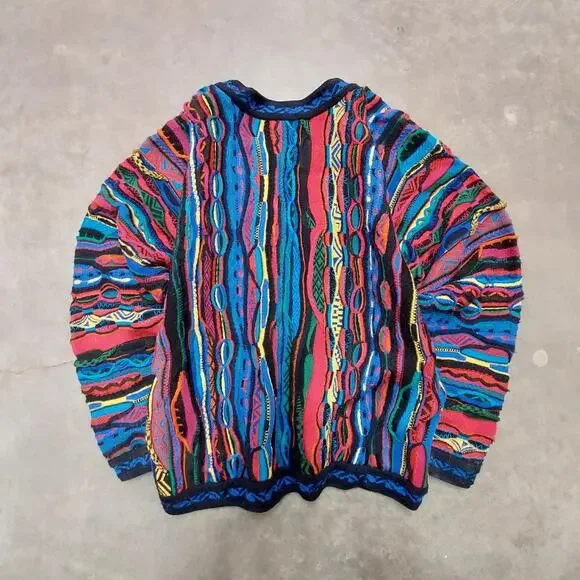 Real Coogi Cardigan Very Bright Colored Sweater